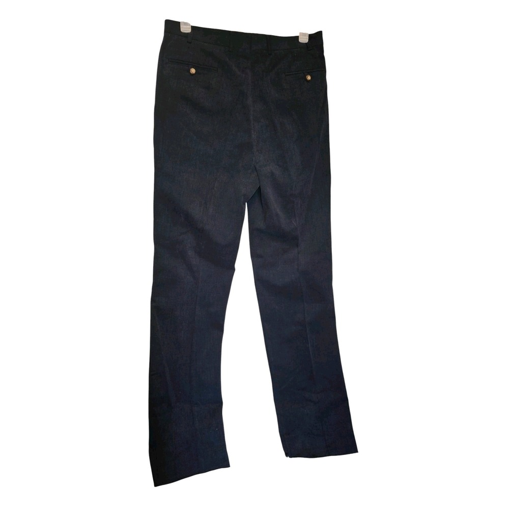 New retro Hickey Freeman Pleated Dress Thick Corduroy Pants Size 36x36 Navy‎ - Picture 4 of 10
